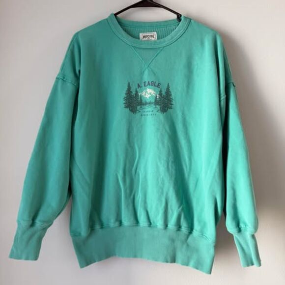 American Eagle Outfitters Sweaters - American Eagle Women's Crewneck Sweater in Mint Green Oversized XS